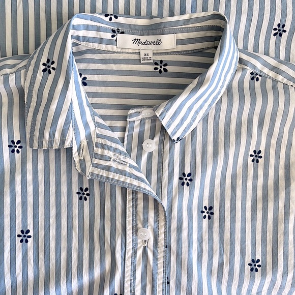 Madewell floral stripe button down shirt - Picture 5 of 9
